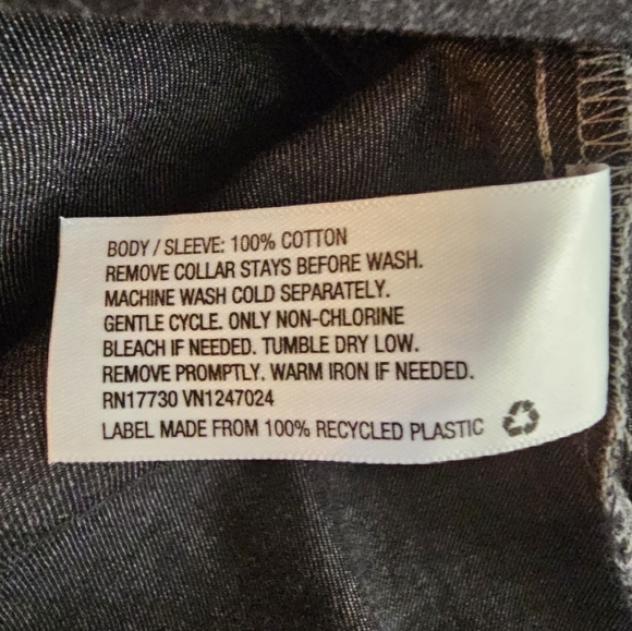 3.1 Phillip Lim Target Button Front Shirt 100% Cotton Black Gray Men's XL NWT - Picture 8 of 9